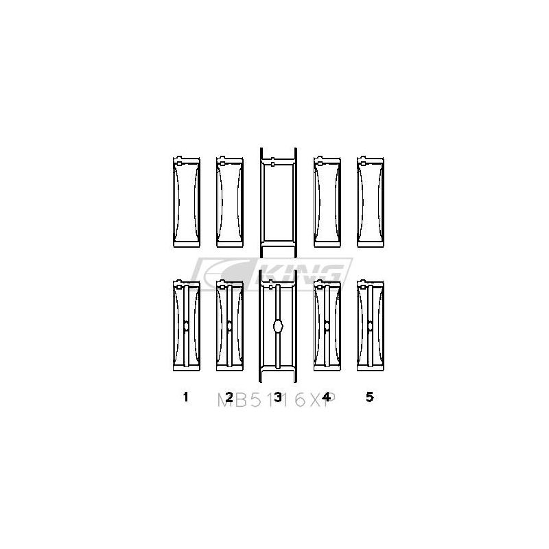 Chrysler 426CI, 440CI V8 OHV Main Bearing Set - MB5116XP