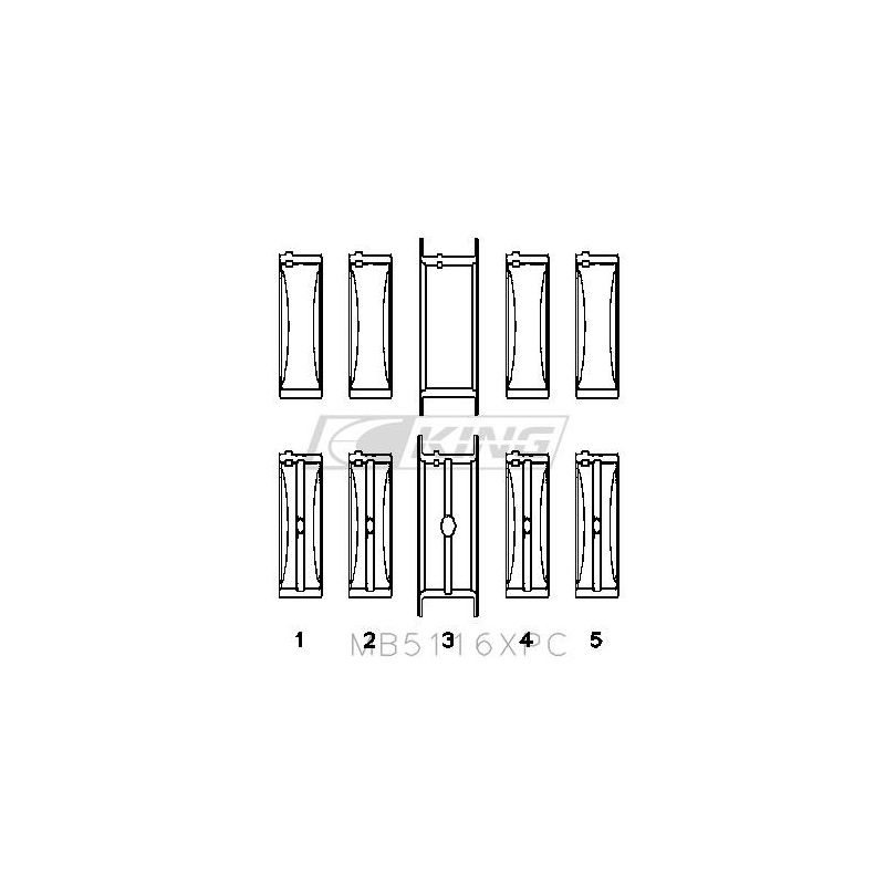 Chrysler 426CI, 440CI V8 OHV Main Bearing Set - MB5116XPC