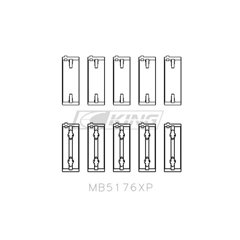 Mitsubishi 4G91, 4G92, 4G93 16V Racing Tri-metal - MB5176XP