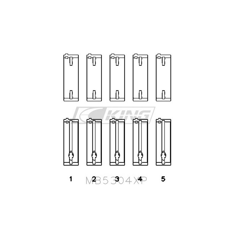 Mazda B6, B6-T, ZM, B3, B5 Racing Main Bearings Set - MB5304XP
