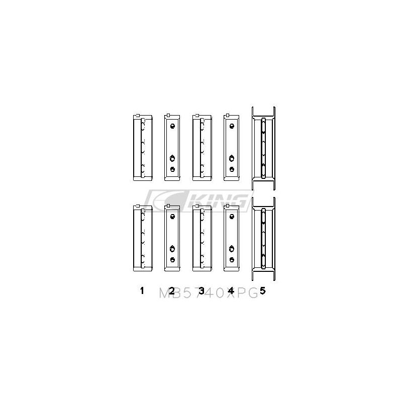 Subaru EJ20/EJ22/EJ25 Housing BORE + .005 Racing Main Bearing Set