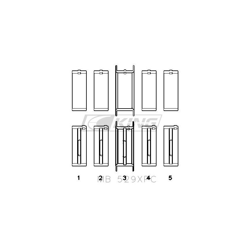 Ford 260CI 289CI 302 5.0L WINDSOR Main Bearing Set - MB 529XPC