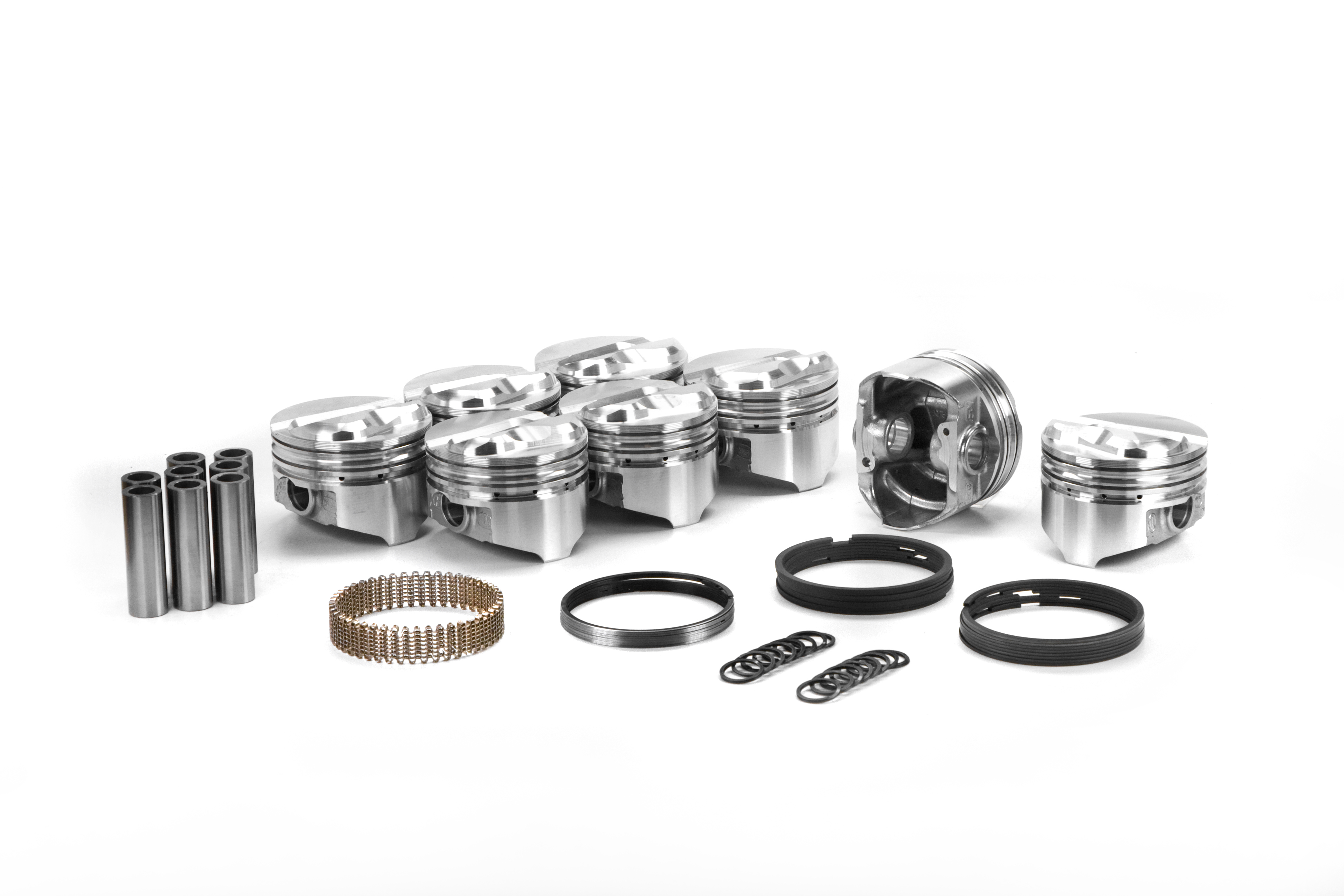 Chevy 350, Rod 5.700, Hlw Dome -11cc 2V Piston Set KB213 | UEM KB