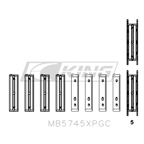 King Subaru FA20 FB20 - (Size STD) Performance Tri-Metal Main Bearing Set