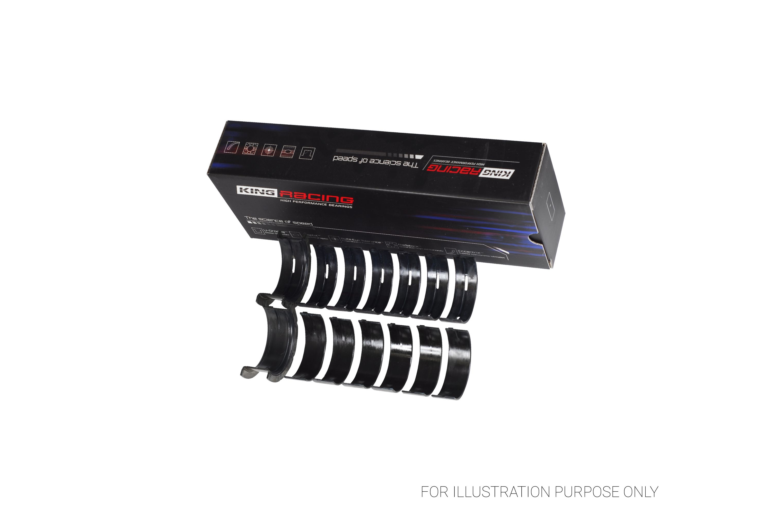 Nissan RB26DETT, 24V Racing Main Bearings Set - MB7092XP